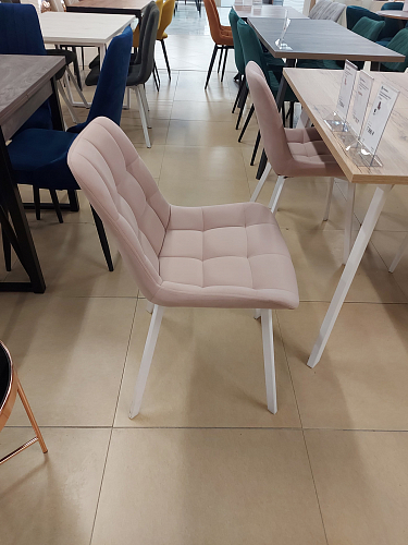 Стул на металлокаркасе Челси К крутящийся бирюзовый / черный из шоурума 8